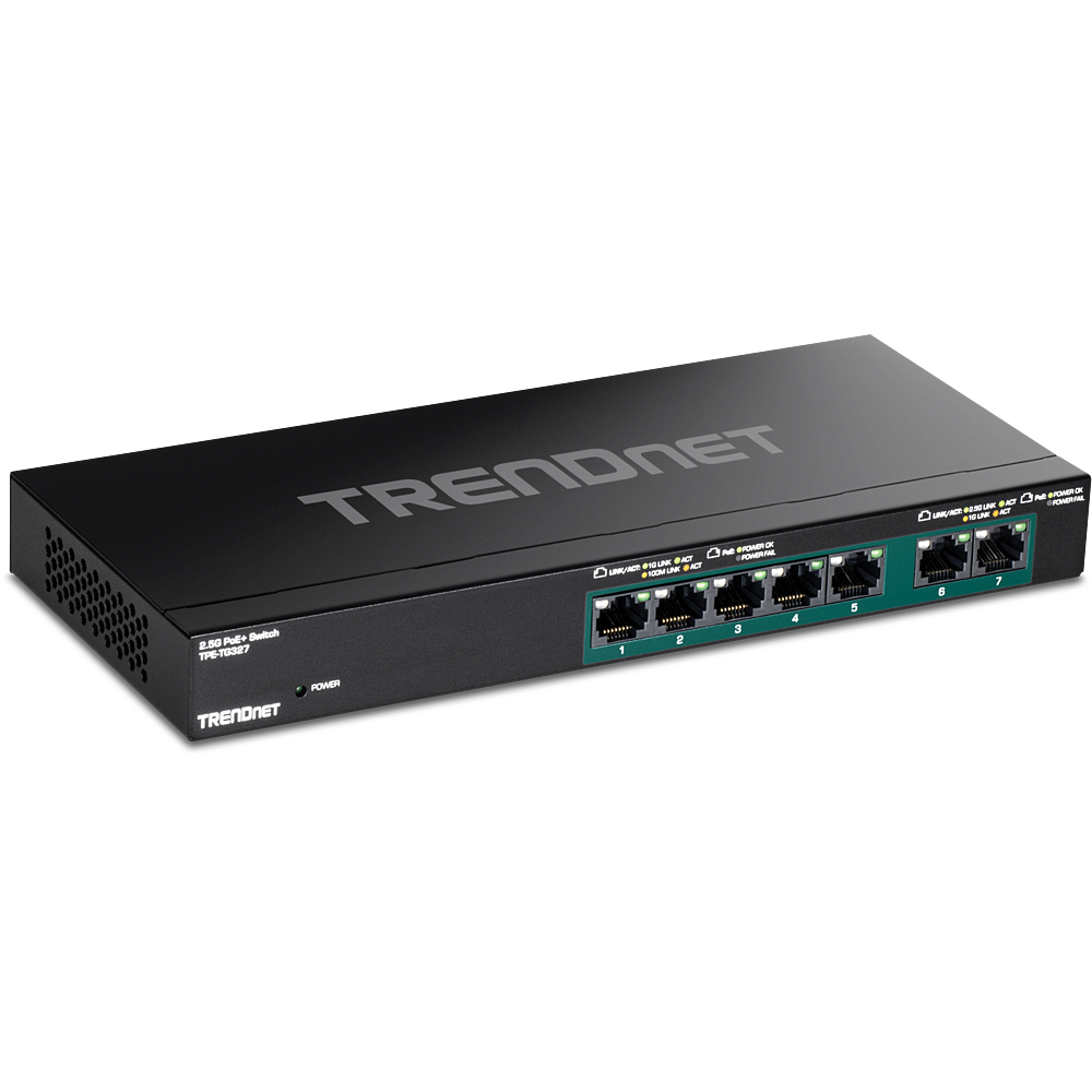 [TPE-TG327] TRENDNET TPE-TG327 - 7-porttinen Multi-Gig PoE+-kytkin