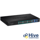 TRENDNET TPE-2840WS - 28-porttinen Gigabit Web Smart POE+ -kytkin (jaetut 4 x SFP-paikat) 185W