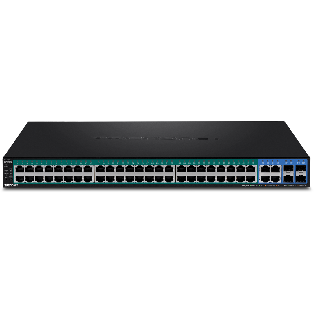 [TPE-5240WS] TRENDNET TPE-5240WS - 52-porttinen Gigabit Web Smart PoE+ -kytkin 370W