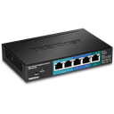 TRENDNET TPE-P521ES - 5-porttinen Gigabit PoE+ Powered EdgeSmart -kytkin PoE Pass Through -ominaisuudella 15W