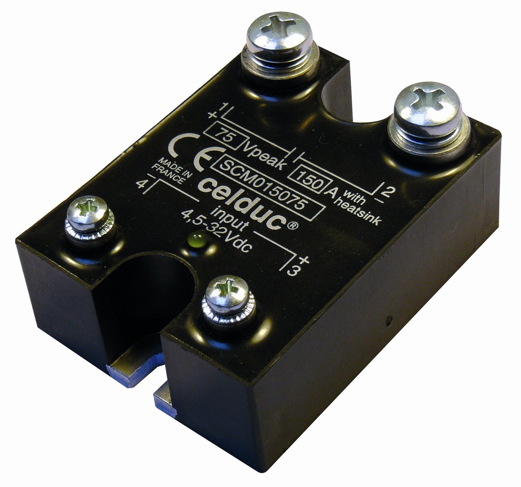 CELDUC SCM0100200 SSR 100A - 200VDC - CTRL 4,5-32VDC