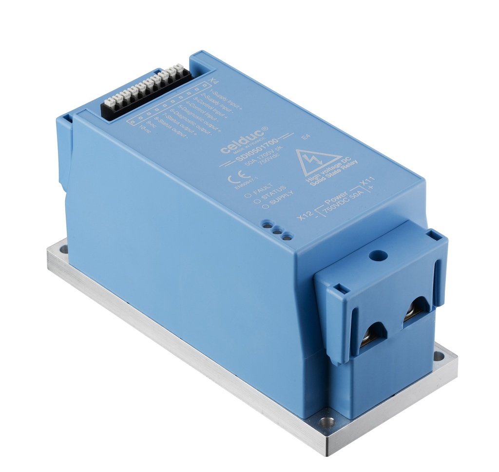 CELDUC SDI0501710 SSR 50A - 1700VDC - CTRL 72-96-110VDC
