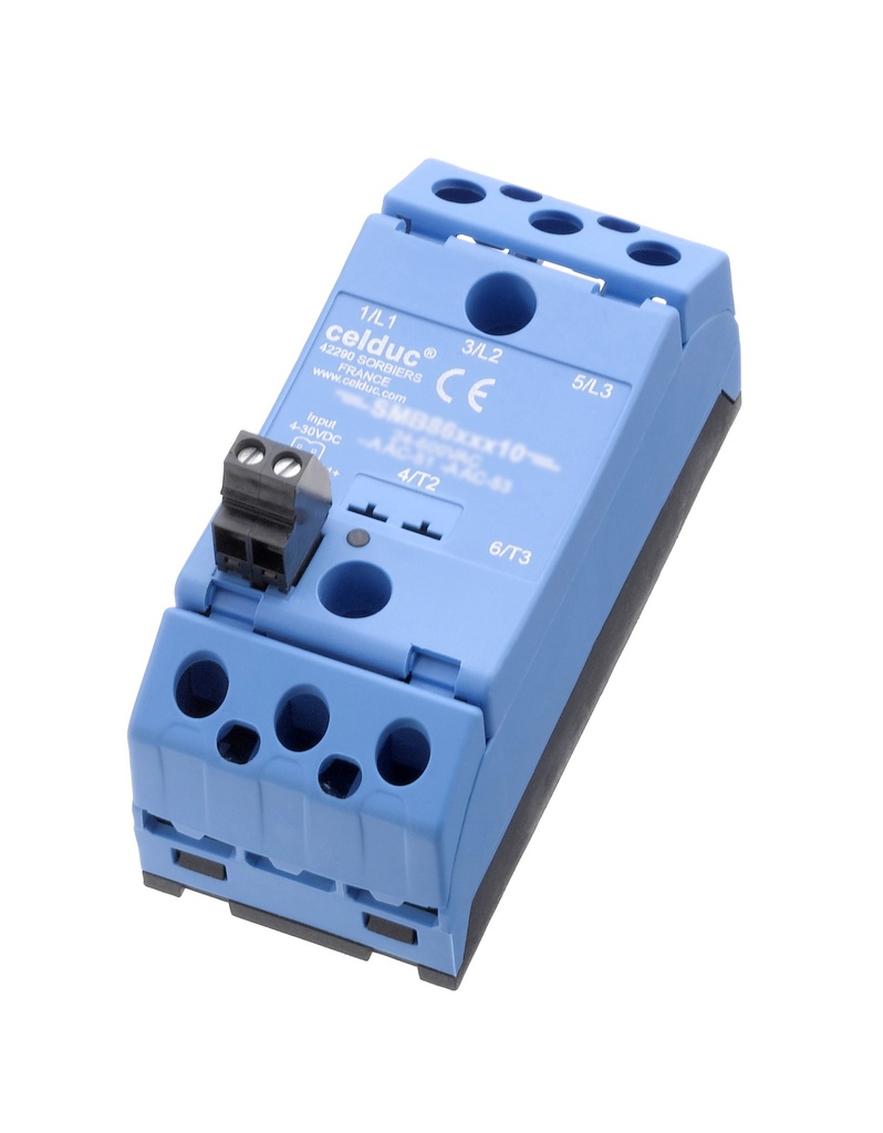 [SMB8670910] CELDUC SMB8670910 ZC KAKSIVAIHEINEN SSR 3X75A/24-520VAC/CTRL 4-30VDC