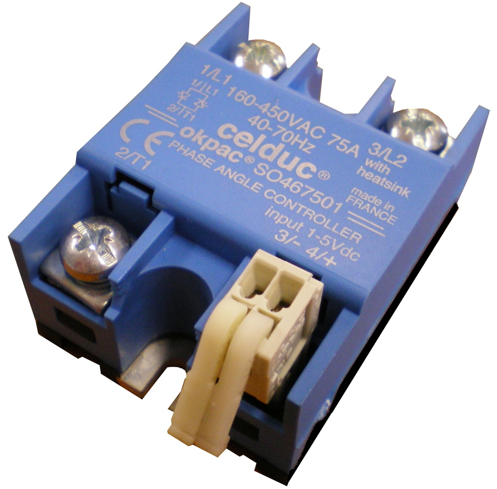 CELDUC SO467501 SSR 75A/160-450VAC/CTRL 1-5V ANA