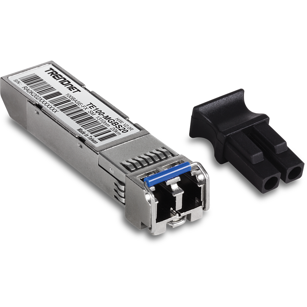 [TE100-MGBS20] TRENDNET TE100-MGBS20 - Mini-GBIC Single-Mode 100-Base-LX LC-moduuli 20km