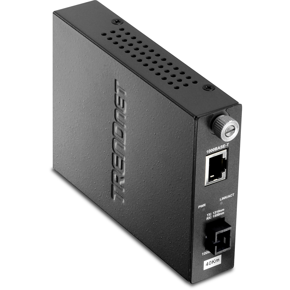 [TFC-1000S40D5] TRENDNET TFC-1000S40D5 - Älykäs 1000Base-TX to 1000Base-FX dual wavelength yksimuotoinen SC-kuitumuunnin 40km