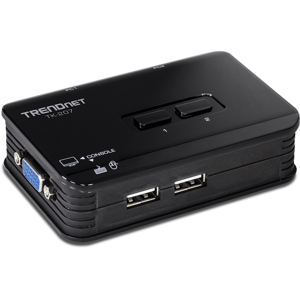 TRENDNET TK-207K - 2-porttinen USB KVM-kytkinpaketti