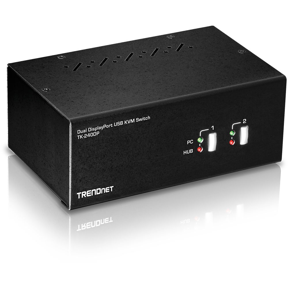 [TK-240DP] TRENDNET TK-240DP - 2-porttinen dual DisplayPort KVM-kytkin