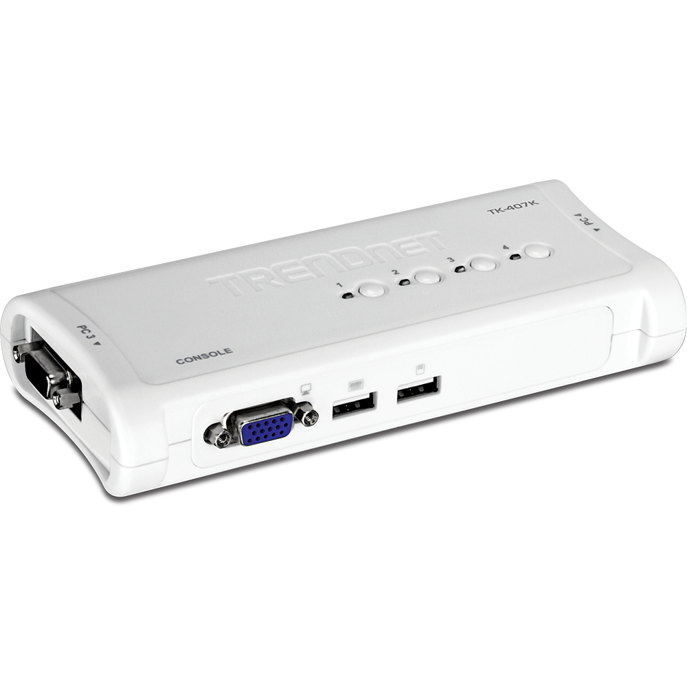 TRENDNET TK-407K - 4-porttinen USB KVM-kytkinpaketti