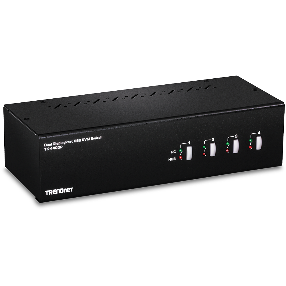 TRENDNET TK-440DP - 4-porttinen dual DisplayPort KVM-kytkin