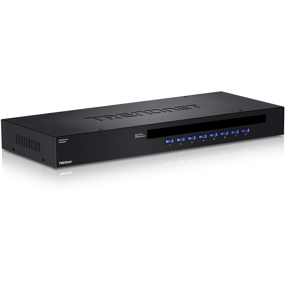 [TK-803R] TRENDNET TK-803R - 8-porttinen KVM-kytkin räkkiasennettava