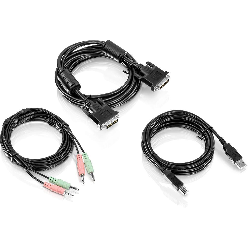 [TK-CD10] TRENDNET TK-CD10 - KVM-kaapelisarja DVI-I USB ja audio 3m