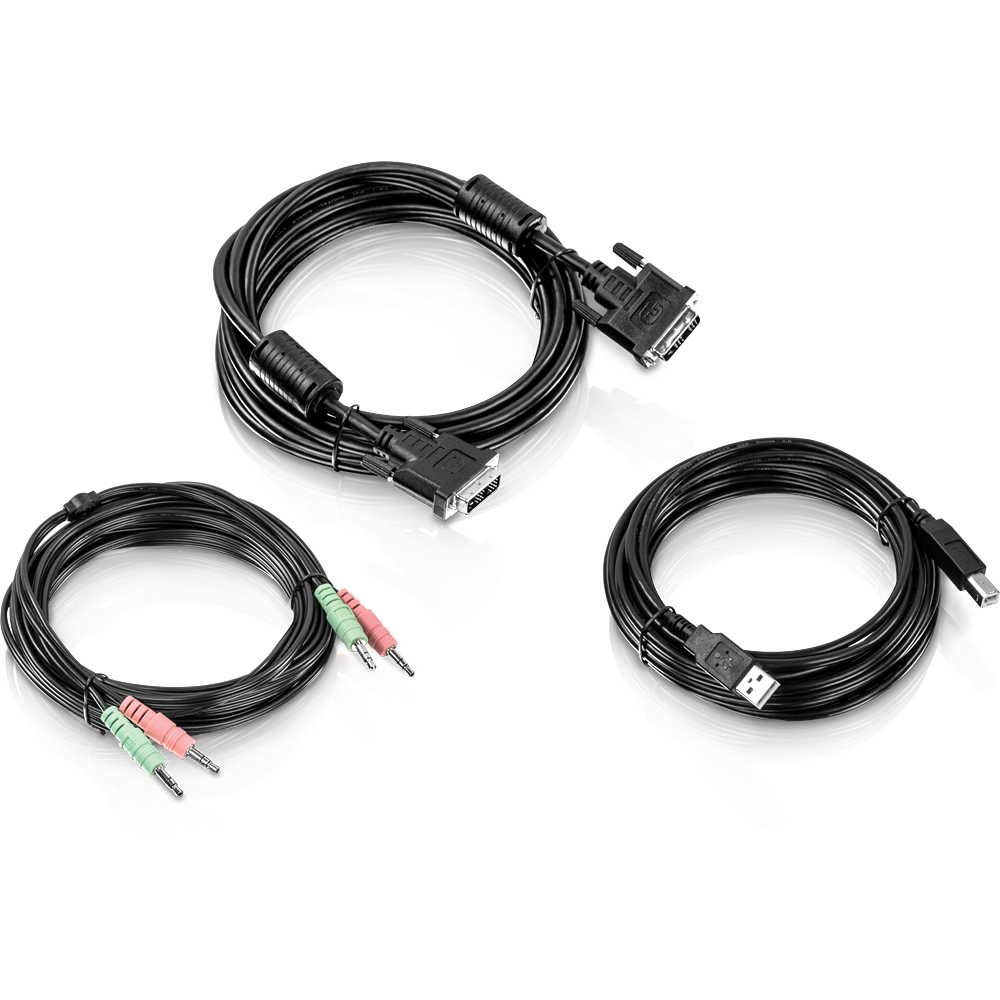 [TK-CD15] TRENDNET TK-CD15 - KVM-kaapelisarja DVI-I USB ja audio 4.57m
