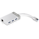 TRENDNET TU3-ETGH3 - USB 3.0 Gigabit Ethernet -sovitin + USB-keskitin