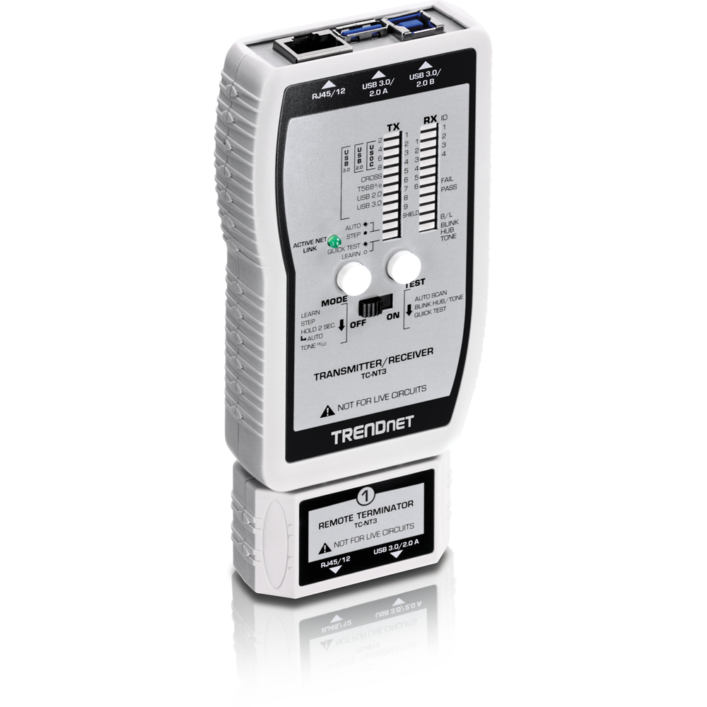 [TC-NT3] TRENDNET TC-NT3 - VDV- ja USB-kaapelitesteri