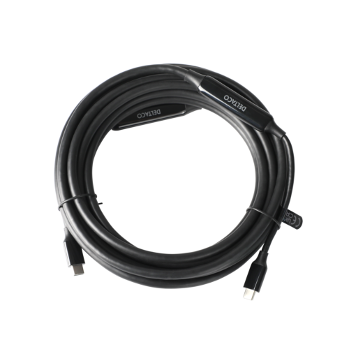 DELTACO 1902003 - USB-C C-C AKTIIVINEN KAAPELI - 10Gbps - 3A - 5m