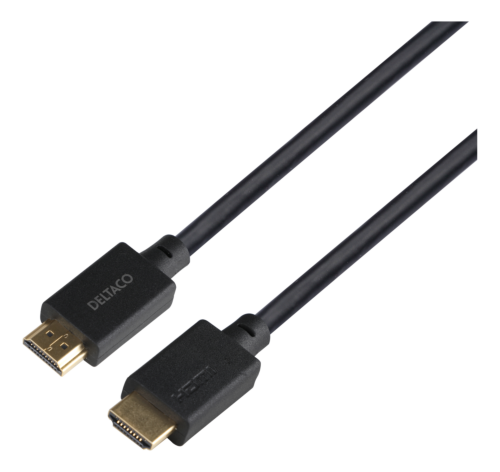 [HU-30-LSZH] DELTACO HU-30-LSZH - Ultra High Speed HDMI kaapeli, 3m, eARC, QMS, 8K 60Hz, 4K 120Hz, LSZH, musta
