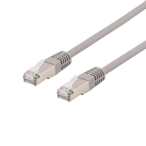 DELTACO SFTP-603H - S/FTP Cat6 verkkokaapeli,LSZH, 0,3m, harmaa