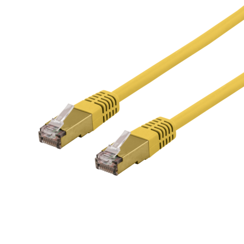 DELTACO SFTP-611GLAH - S/FTP Cat6a -verkkokaapeli,1,5 m, 500 MHz, LSZH, keltainen