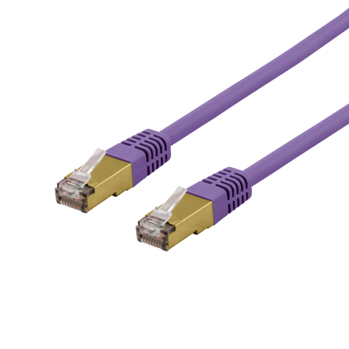 DELTACO SFTP-611PAH - S/FTP Cat6a verkkokaapeli,LSZH, 1,5m, violetti