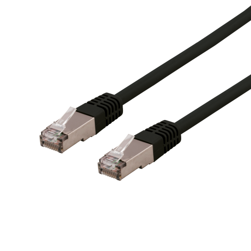 DELTACO SFTP-615SH - S/FTP Cat6 verkkokaapeli,LSZH, 15m, musta