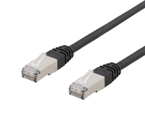[SFTP-61UV] DELTACO SFTP-61UV - S/FTP Cat6 verkkokaapeli,1m, 250MHz, UV-suojaus, musta