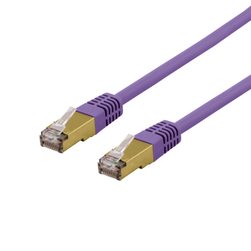 DELTACO SFTP-62PAH - S/FTP Cat6a verkkokaapeli,LSZH, 2m, violetti