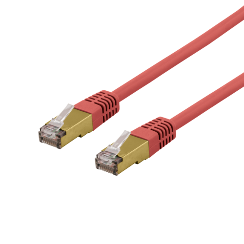 DELTACO SFTP-63RAH - S/FTP Cat6a verkkokaapeli,LSZH, 3m, punainen