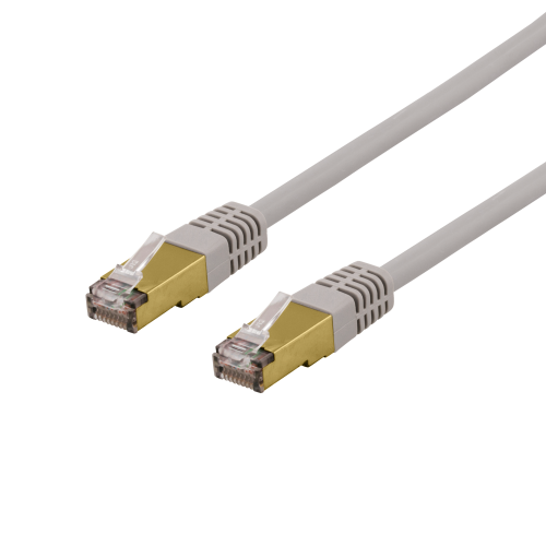 DELTACO SFTP-65AH - S/FTP Cat6a verkkokaapeli,LSZH, 5m, harmaa