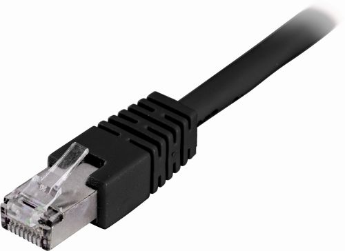 DELTACO STP-630S - F/UTP Cat6 verkkokaapeli,30m, musta