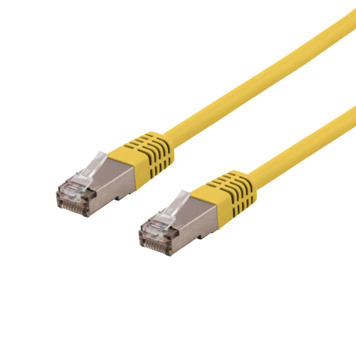 DELTACO STP-63GLAU - U/FTP Cat6a verkkokaapeli, LSZH, 3m, keltainen