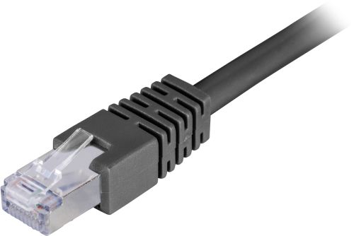 [STP-650S] DELTACO STP-650S - F/UTP Cat6 verkkokaapeli,50m, musta