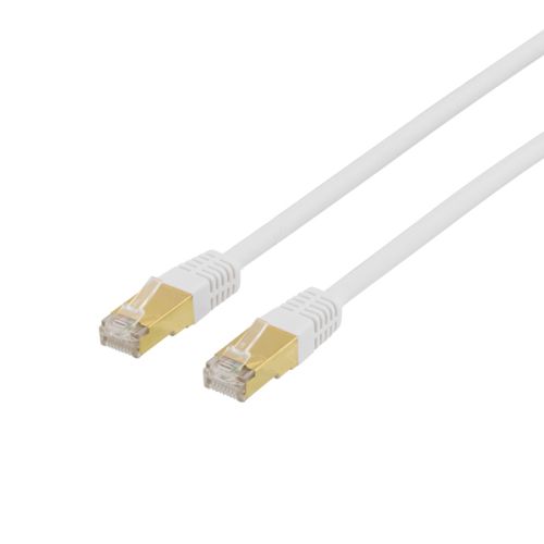 DELTACO STP-73V - S/FTP Cat7 verkkokaapeli,LSZH (halogen free), 3m, valkoinen