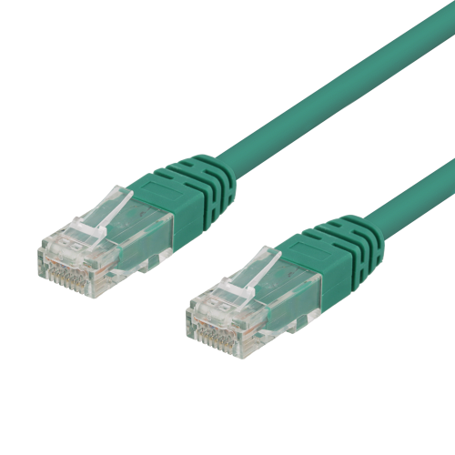 DELTACO TP-603G - U/UTP Cat6 verkkokaapeli,0,3m, vihreä