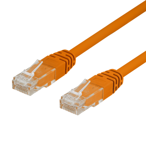 DELTACO TP-603-OR - U/UTP Cat6 verkkokaapeli,0,3m, oranssi