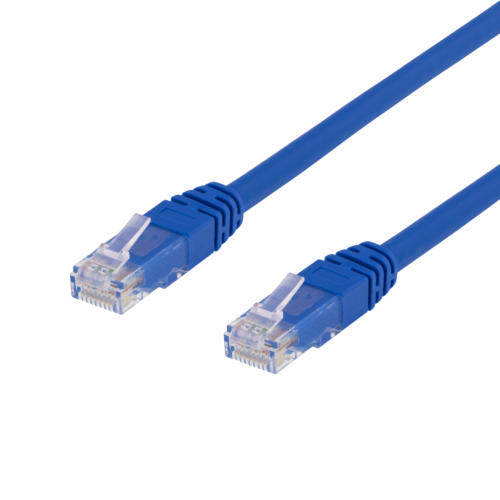 DELTACO TP-610B - U/UTP Cat6 verkkokaapeli,sininen, 10m