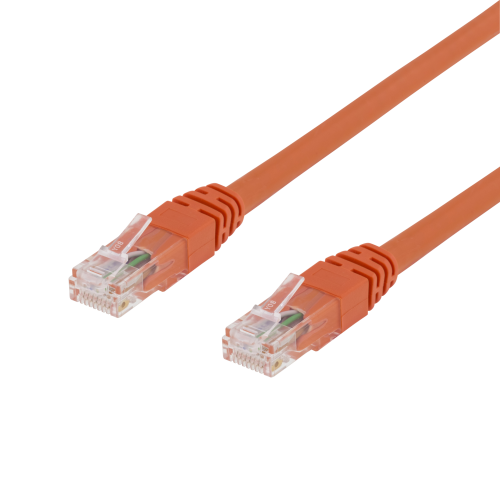 DELTACO TP-61-OR - U/UTP Cat6 verkkokaapeli,oranssi, 1m