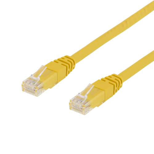 DELTACO TP-65GL - U/UTP Cat6 verkkokaapeli,LSZH, 5m, keltainen