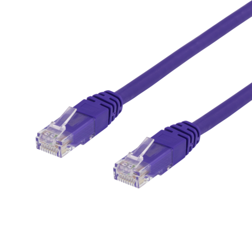 [TP-65P] DELTACO TP-65P - U/UTP Cat6 verkkokaapeli,LSZH, 5m, violetti