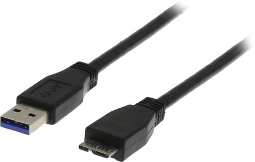 DELTACO USB3-010S - USB 3.0 kaapeli, A uros - Micro B uros, 1m, musta