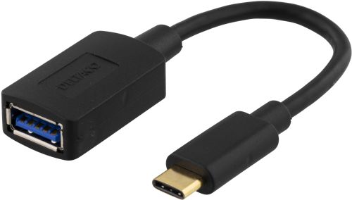 DELTACO USBC-1204 - USB-adapteri, USB 3.1 Typ C urosos - Typ A naarasaras, Gen 1,