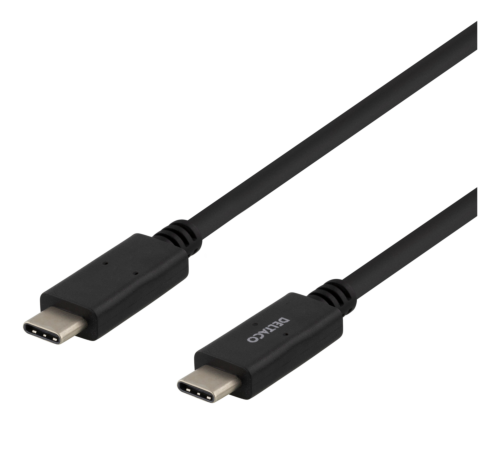 DELTACO USBC-1501 - USB-C-kaapeli, 1m, 5Gbit/s, musta