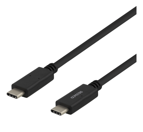 DELTACO USBC-2002M - USB-C 2.0 -kaapeli, 2m, 480Mbit/s, musta