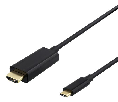 DELTACO USBC-HDMI-1020 - USB-C to HDMI cable, 2m, 4K@60Hz, black