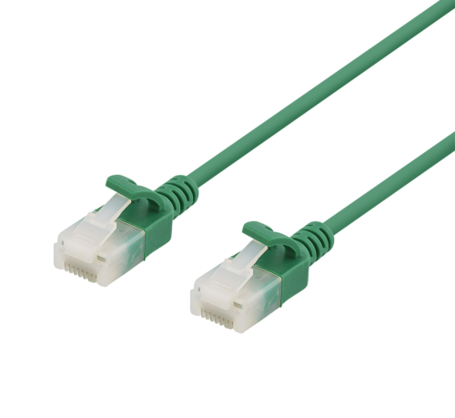 DELTACO UUTP-1042 - U/UTP Cat6a verkkokaapeli,ohut, läpimitta 3,5mm, 2m, vihreä