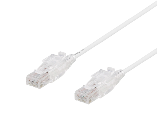 DELTACO UUTP-1101 - U/UTP Cat6a verkkokaapeli,0,5m, 500MHz, valkoinen