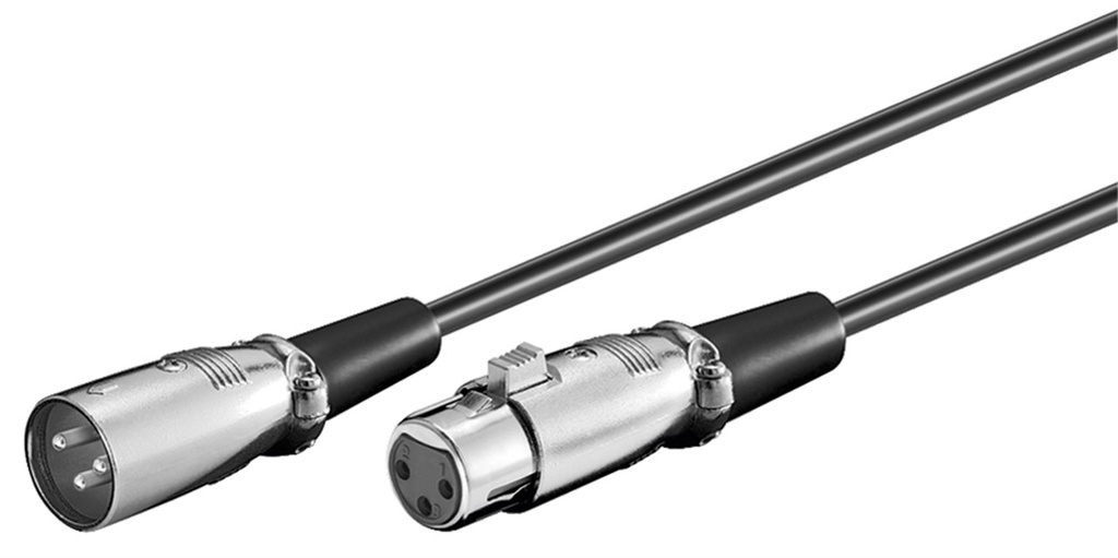 GOOBAY 50715 - AVK XLR M/XLR F (3pin) 0600 6,0m schwarz