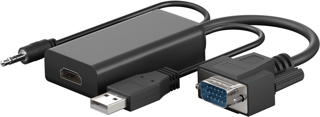 GOOBAY 61259 - Adapter HDMI F/VGA M + USB M + Audio