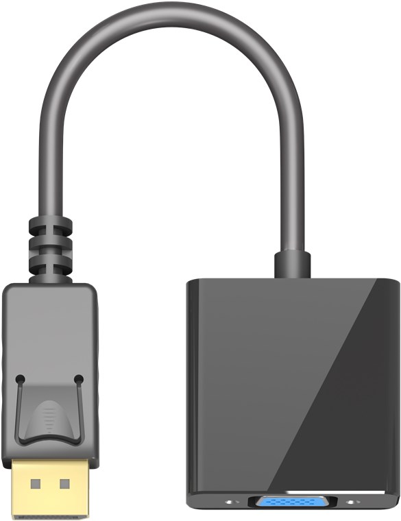 GOOBAY 60606 - Adapter VGA F/DP M (20pin) 0,15m MUSTA