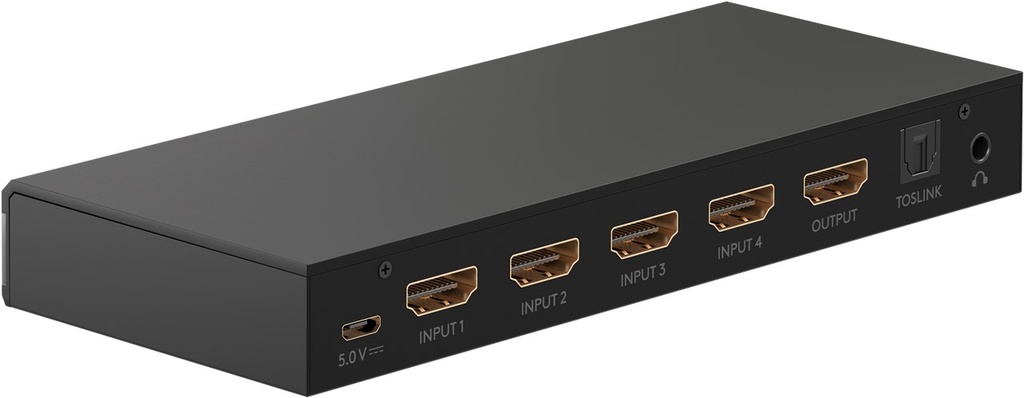 GOOBAY 58490 - AVS HDMI Umschaltbox 4IN/1OUT 2.0 Audio Extractor